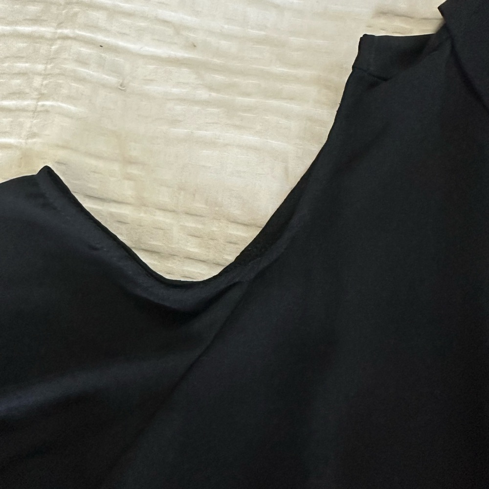 Vintage express cut out shoulder black button front blouse - Picture 4 of 5